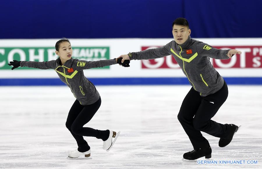 (SP)CHINA-SHANGHAI-WORLD FIGURE SKATING CHAMPIONSHIPS-TRAINING