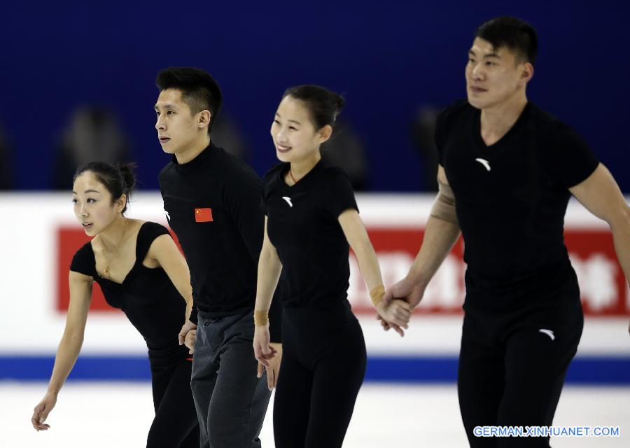 (SP)CHINA-SHANGHAI-WORLD FIGURE SKATING CHAMPIONSHIPS-TRAINING