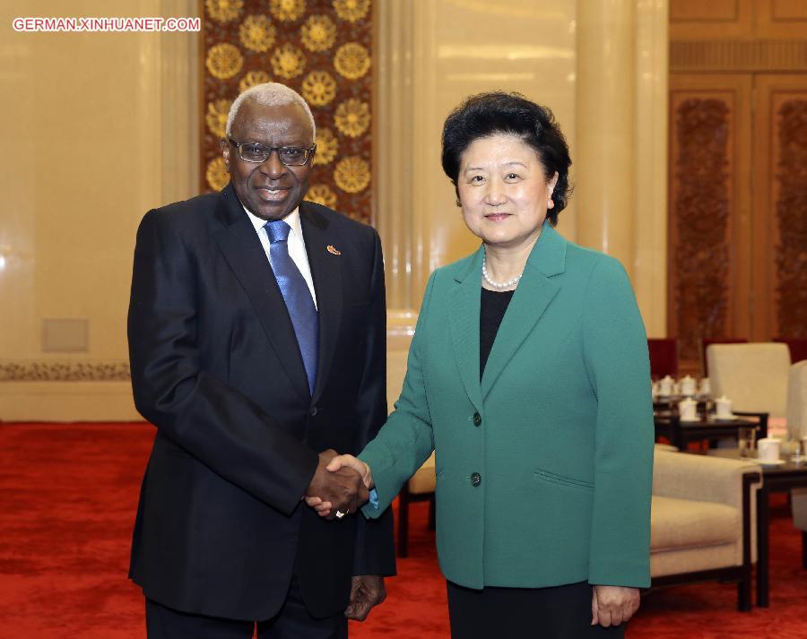 CHINA-BEIJING-LIU YANDONG-IAAF-MEETING(CN)