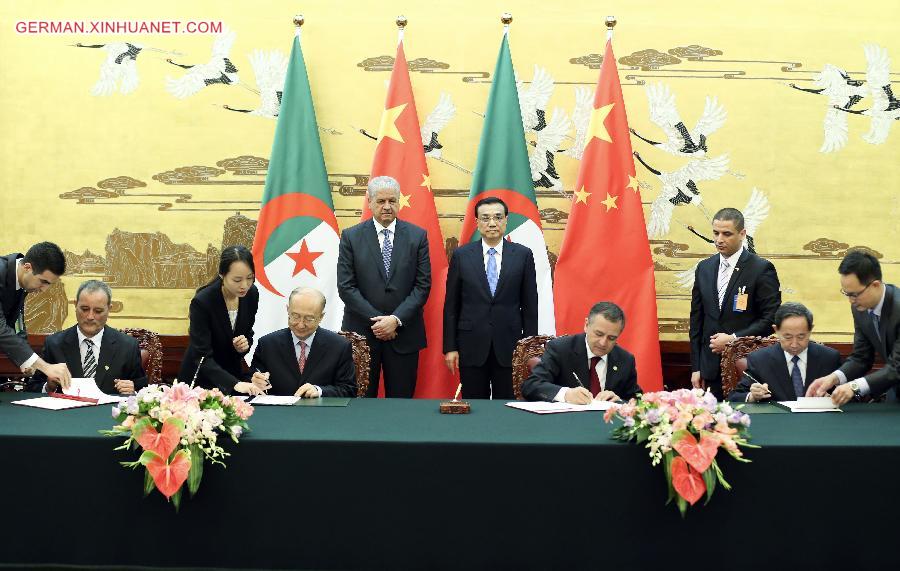 CHINA-BEIJING-LI KEQIANG-ALGERIA-PM-TALKS (CN)