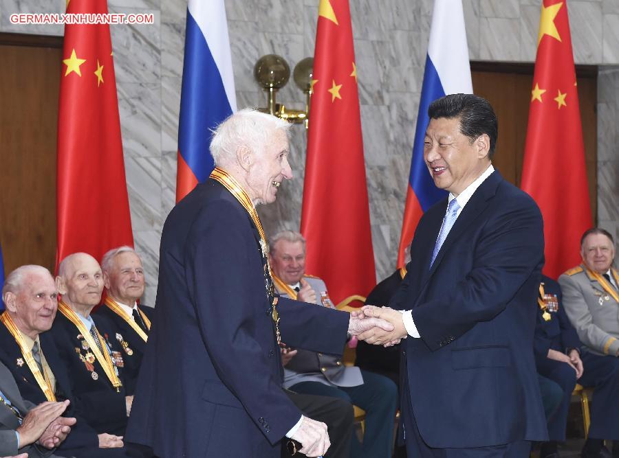 RUSSIA-MOSCOW-XI JINPING-VETERANS-MEETING