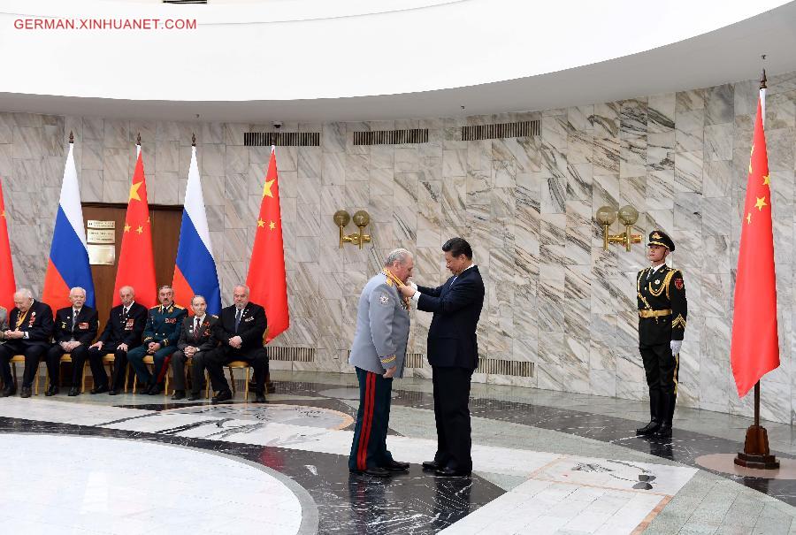 RUSSIA-MOSCOW-XI JINPING-VETERANS-MEETING