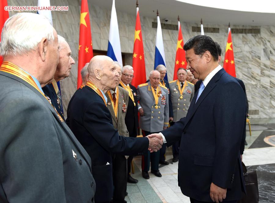 RUSSIA-MOSCOW-XI JINPING-VETERANS-MEETING