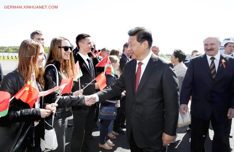 BELARUS-MINSK-XI JINPING-ALEXANDER LUKASHENKO-ARRIVAL (CN)