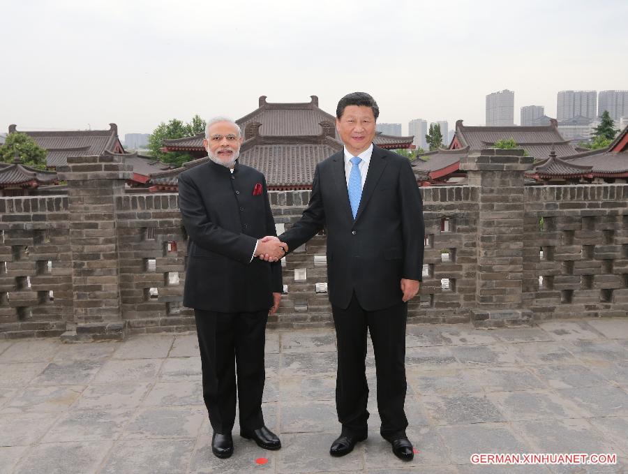 CHINA-XI'AN-XI JINPING-MODI-VISIT (CN)