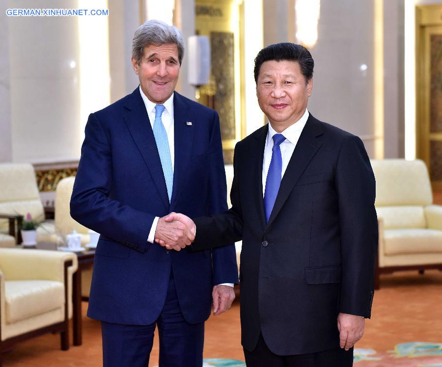 CHINA-BEIJING-XI JINPING-JOHN KERRY-MEETING (CN)