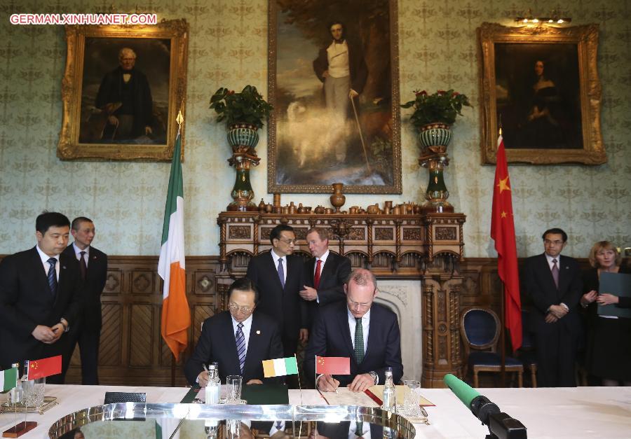 IRELAND-SHANNON-CHINA-LI KEQIANG-ENDA KENNY-TALKS