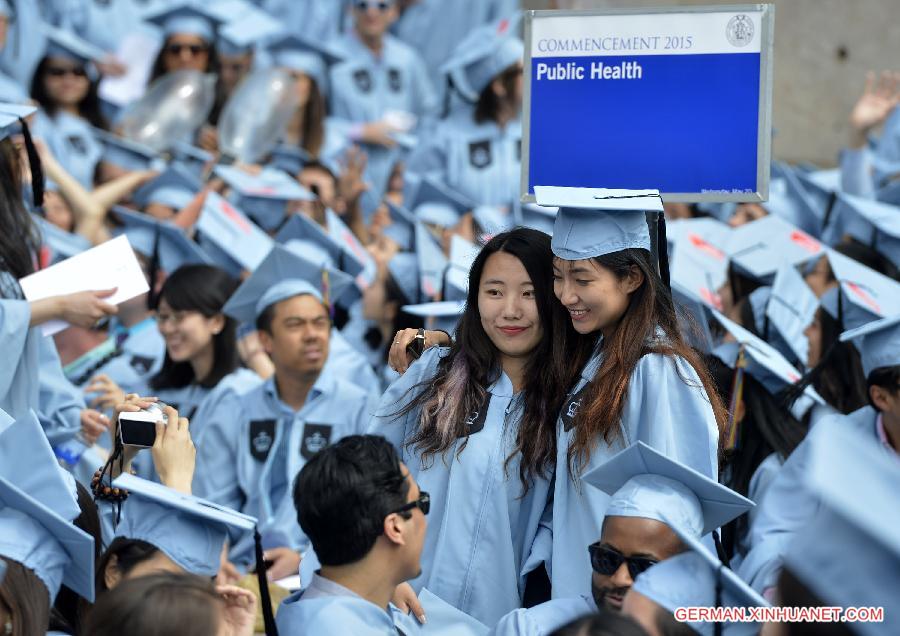 U.S.-NEW YORK-COLUMBIA UNIVERSITY-COMMENCEMENT CEREMONY-CHINESE GRADUATES