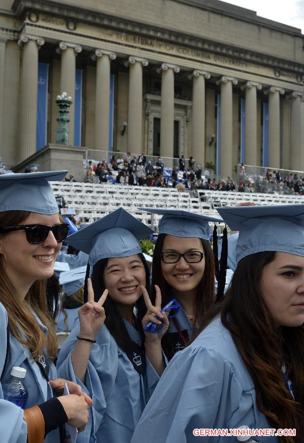 U.S.-NEW YORK-COLUMBIA UNIVERSITY-COMMENCEMENT CEREMONY-CHINESE GRADUATES