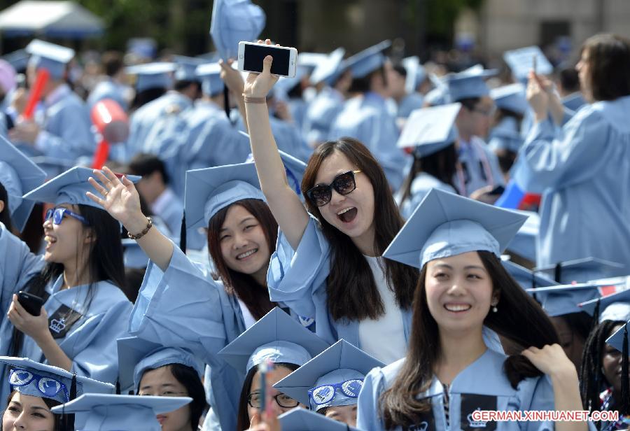 U.S.-NEW YORK-COLUMBIA UNIVERSITY-COMMENCEMENT CEREMONY-CHINESE GRADUATES