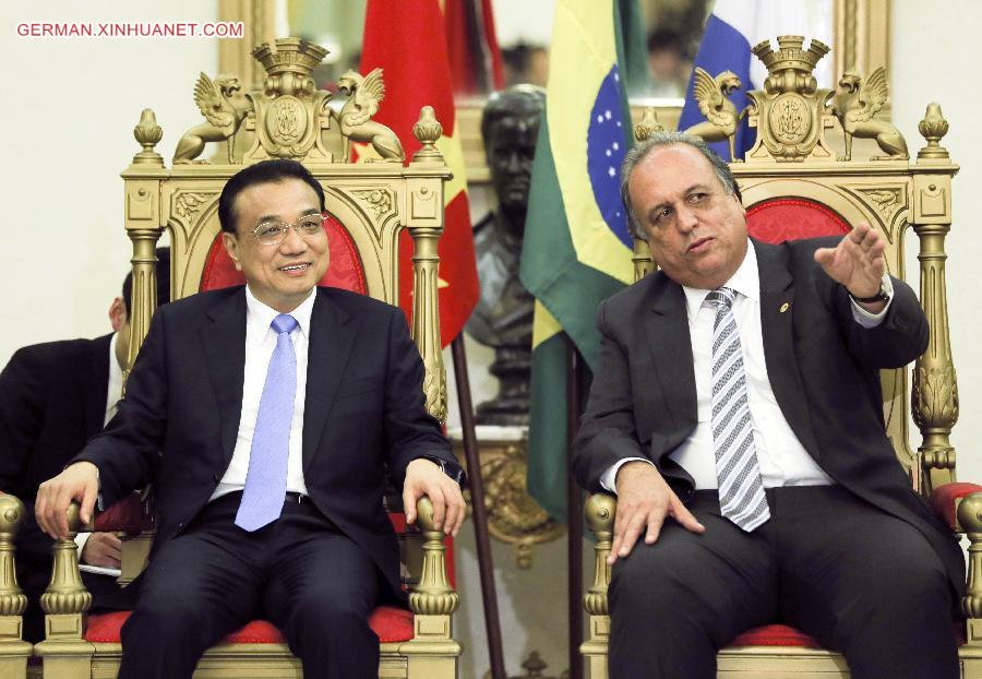 BRAZIL-RIO DE JANEIRO-CHINESE PREMIER-MEETING 