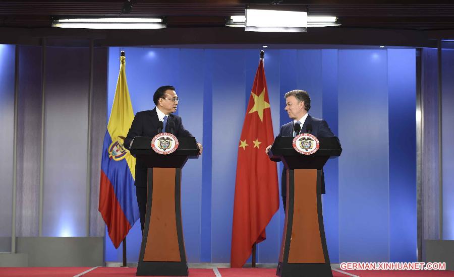 COLOMBIA-BOGOTA-CHINESE PREMIER-PRESS CONFERENCE