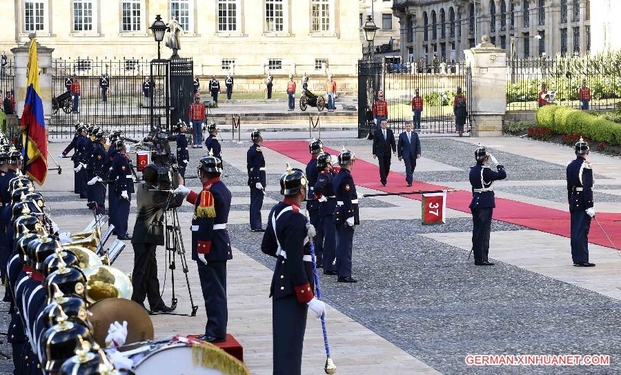 COLOMBIA-BOGOTA-CHINESE PREMIER-WELCOMING CEREMONY