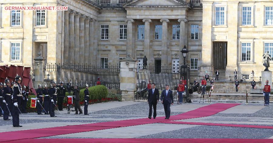 COLOMBIA-BOGOTA-CHINESE PREMIER-WELCOMING CEREMONY