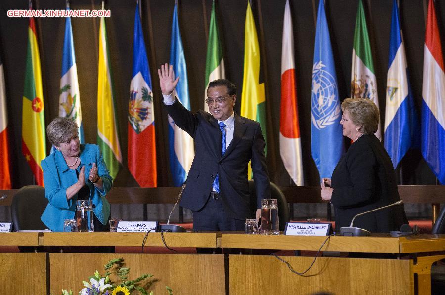 (FOCUS)CHILE-CHINA-LI KEQIANG-ECLAC-SPEECH (CN)