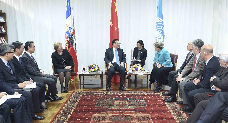 CHILE-CHINA-LI KEQIANG-ECLAC-ALICIA BARCENA-MEETING (CN)