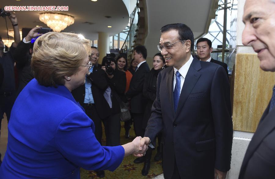 CHINA-CHILE-SEMINAR-LI KEQIANG-BACHELET (CN)