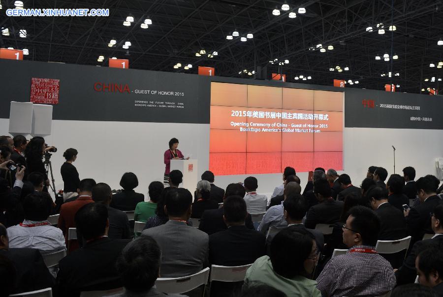 US-NEW YORK-CHINA-BOOKEXPO AMERICA 2015 