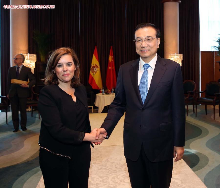 SPAIN-PALMA-CHINA-LI KEQIANG-SPANISH DEPUTY PM-MEETING