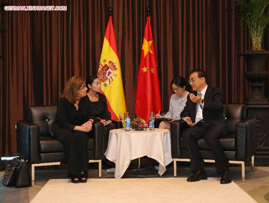 SPAIN-PALMA-CHINA-LI KEQIANG-SPANISH DEPUTY PM-MEETING