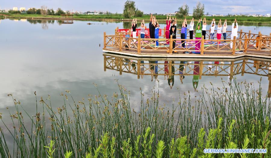 #CHINA-GANSU-ZHANGYE-WETLAND-YOGA (CN)