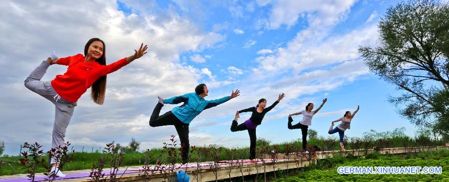 #CHINA-GANSU-ZHANGYE-WETLAND-YOGA (CN)