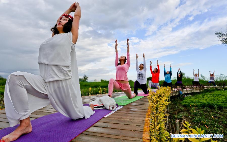 #CHINA-GANSU-ZHANGYE-WETLAND-YOGA (CN)