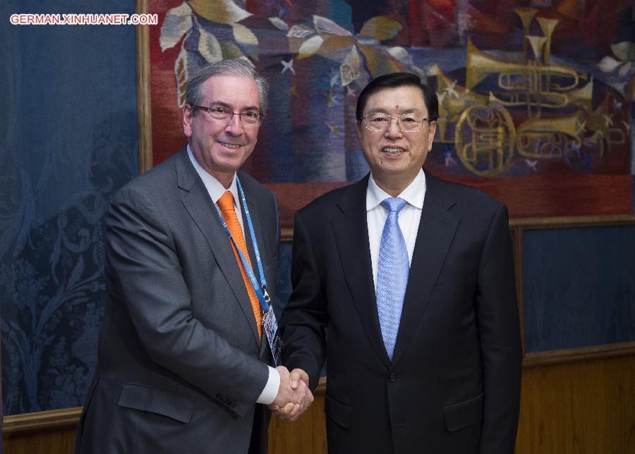 RUSSIA-CHINA-BRAZIL-ZHANG DEJIANG-CUNHA-MEET