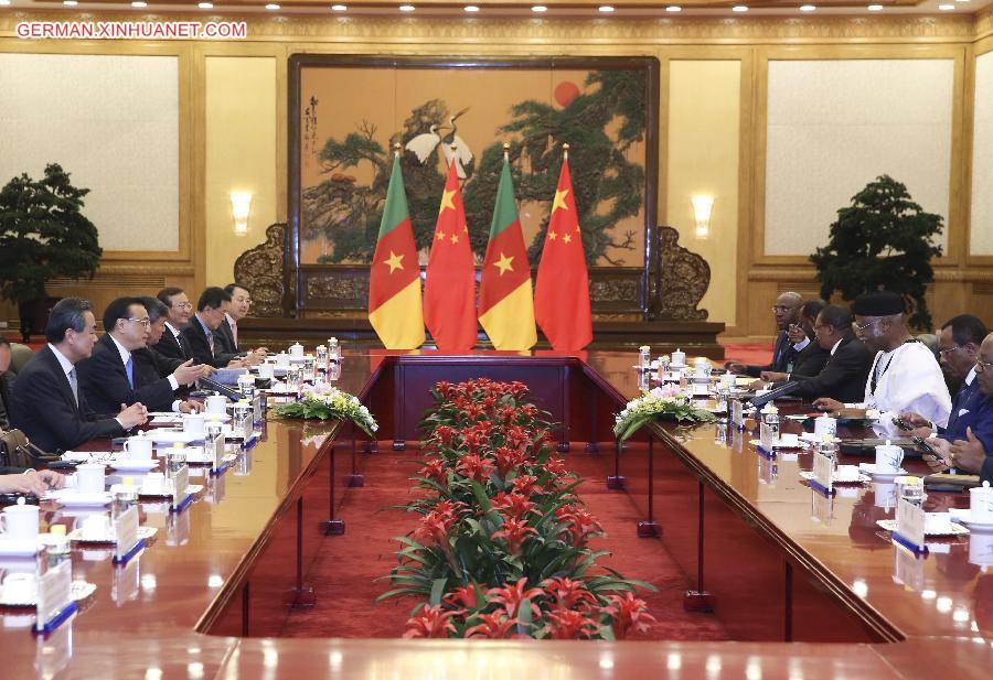 CHINA-LI KEQIANG-CAMEROON-PM-TALKS(CN)