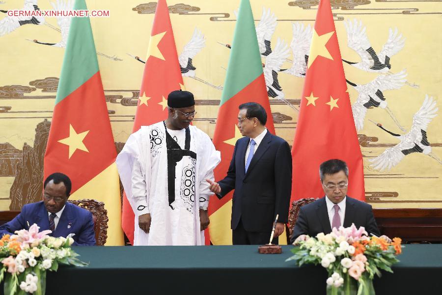 CHINA-LI KEQIANG-CAMEROON-PM-TALKS(CN)