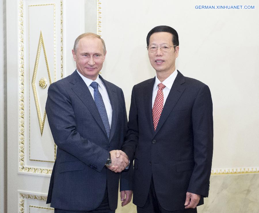 RUSSIA-CHINA-ZHANG GAOLI-PUTIN-MEETING