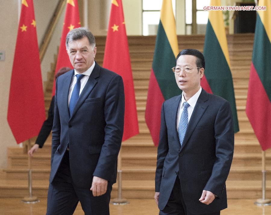 LITHUANIA-CHINA-ZHANG GAOLI-BUTKEVICIUS-TALKS