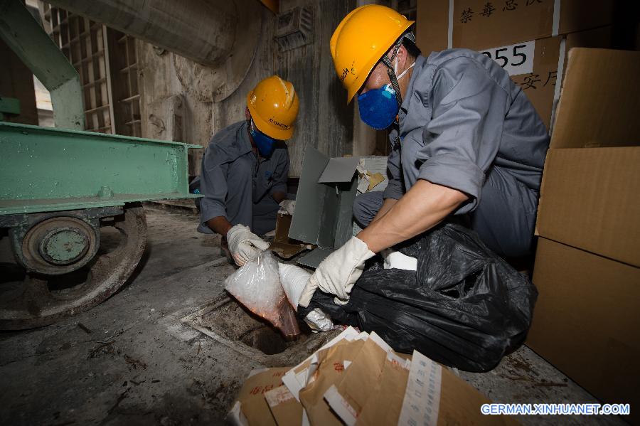 CHINA-JIANGSU-DRUGS-DESTROY (CN)