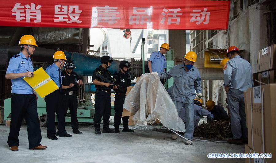 CHINA-JIANGSU-DRUGS-DESTROY (CN)