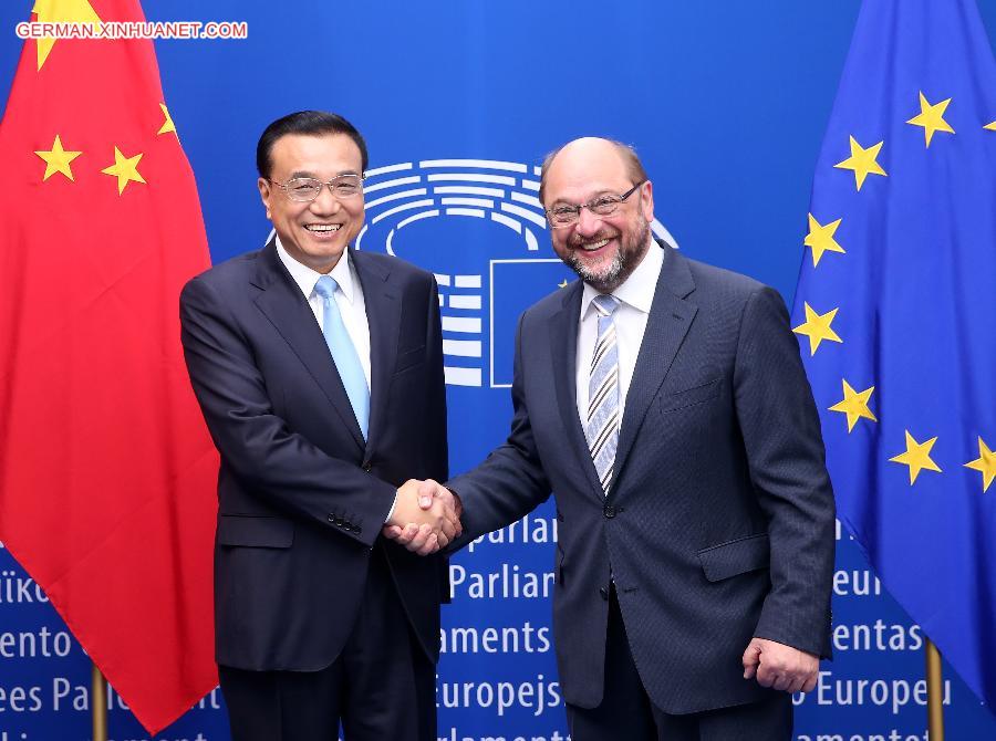 BELGIUM-CHINA-LI KEQIANG--SCHULZ-MEETING 