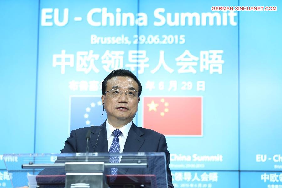 BELGIUM-BRUSSELS-CHINA-LI KEQIANG-EU-PRESS MEETING 