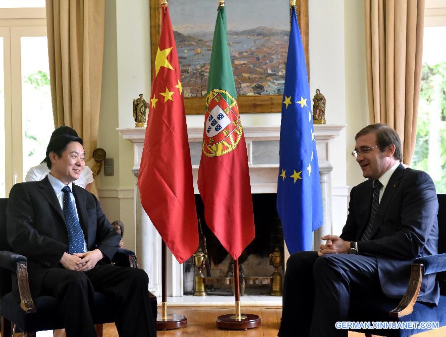 PORTUGAL-LISBON-LIU QIBAO-COELHO-MEETING