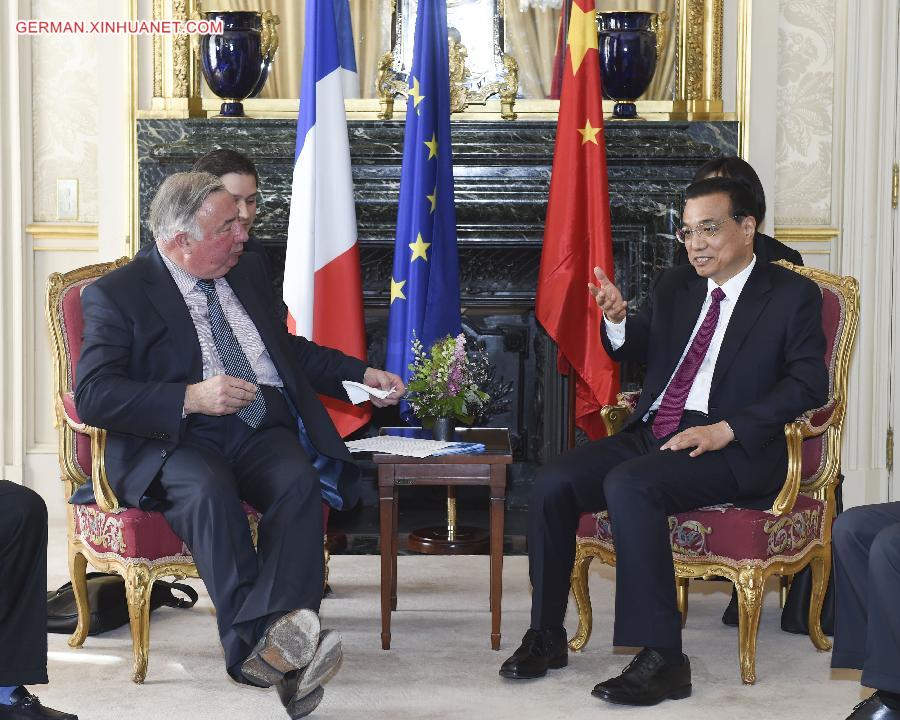 FRANCE-CHINESE PREMIER-MEETING (CN)