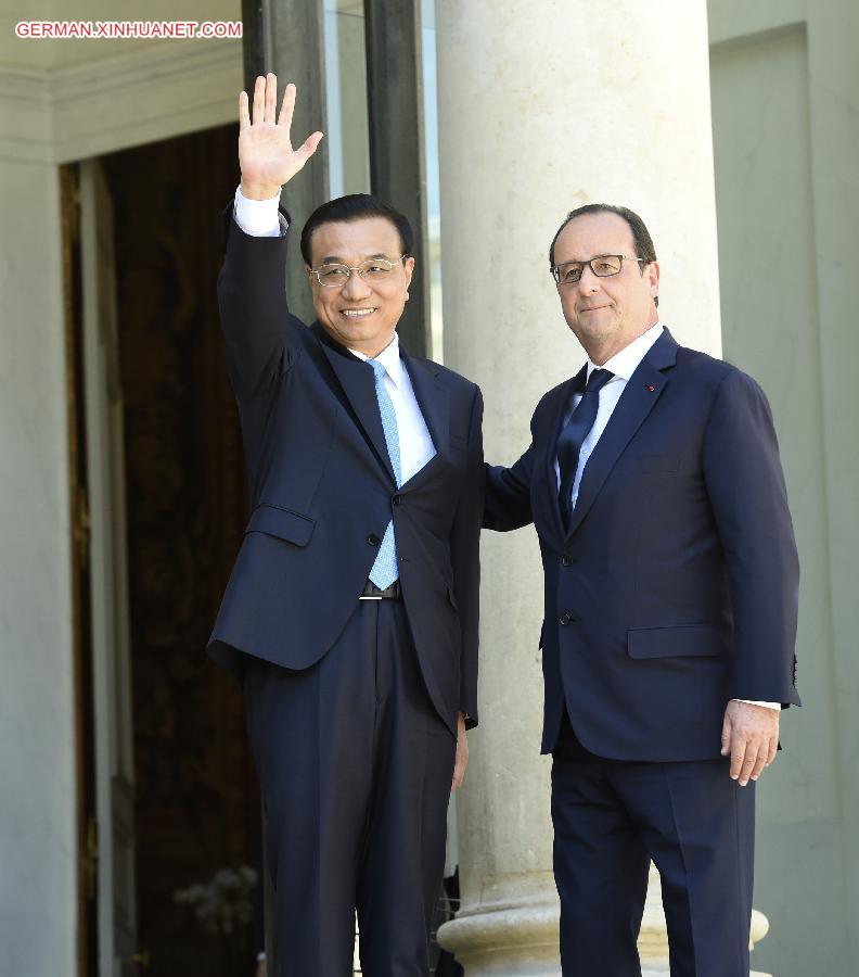 FRANCE-CHINESE PREMIER-MEETING