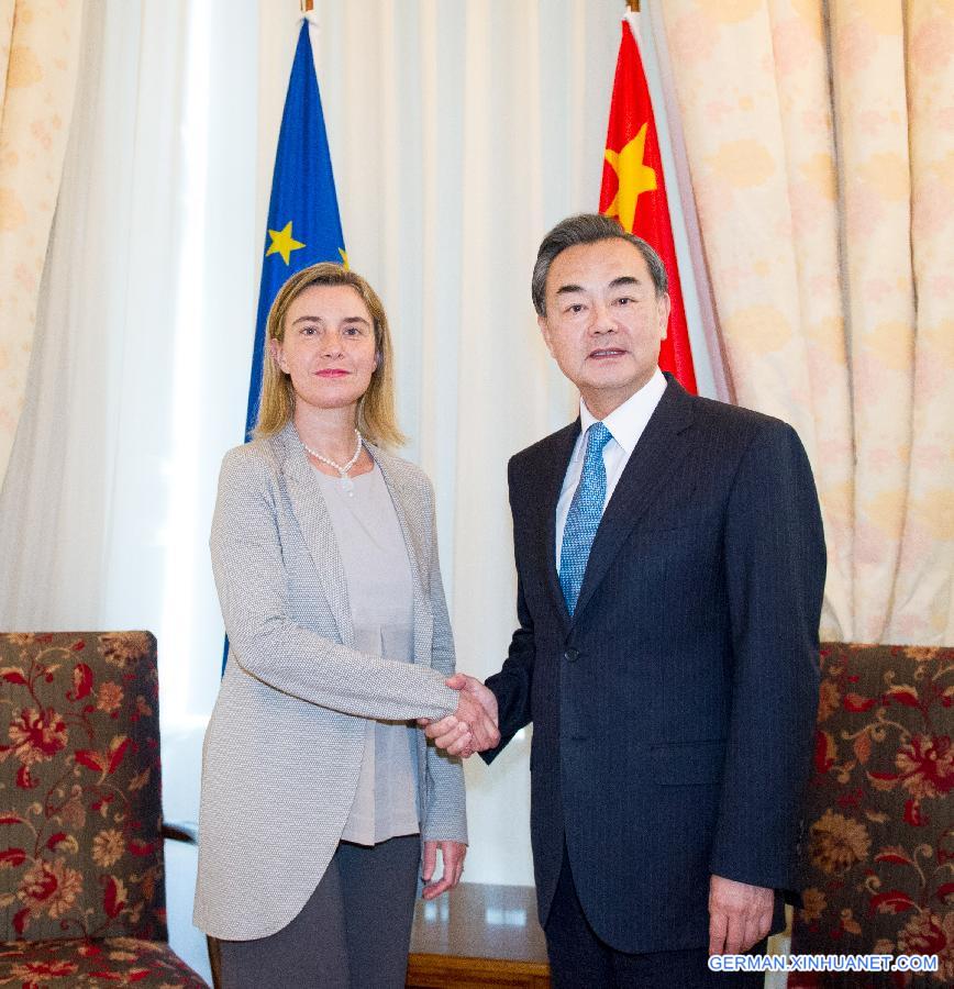 AUSTRIA-VIENNA-CHINA-FM-EU-FOREIGN POLICY CHIEF-MEETING