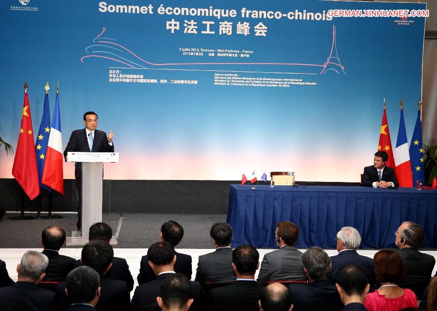 FRANCE-TOULOUSE-LI KEQIANG-SUMMIT-CLOSING CEREMONY 