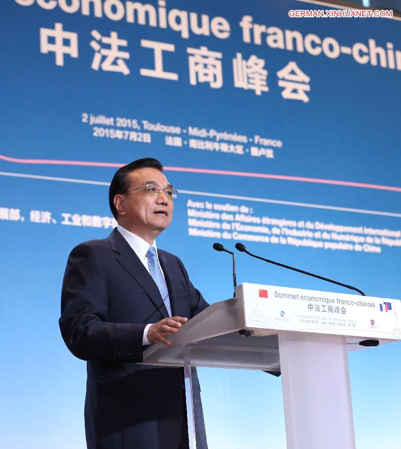 FRANCE-TOULOUSE-LI KEQIANG-SUMMIT-CLOSING CEREMONY 