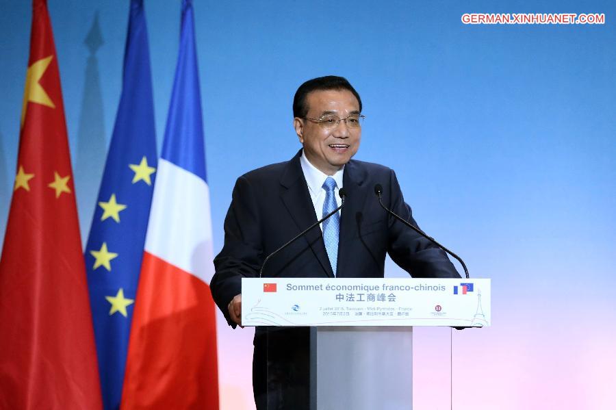 FRANCE-TOULOUSE-LI KEQIANG-SUMMIT-CLOSING CEREMONY 