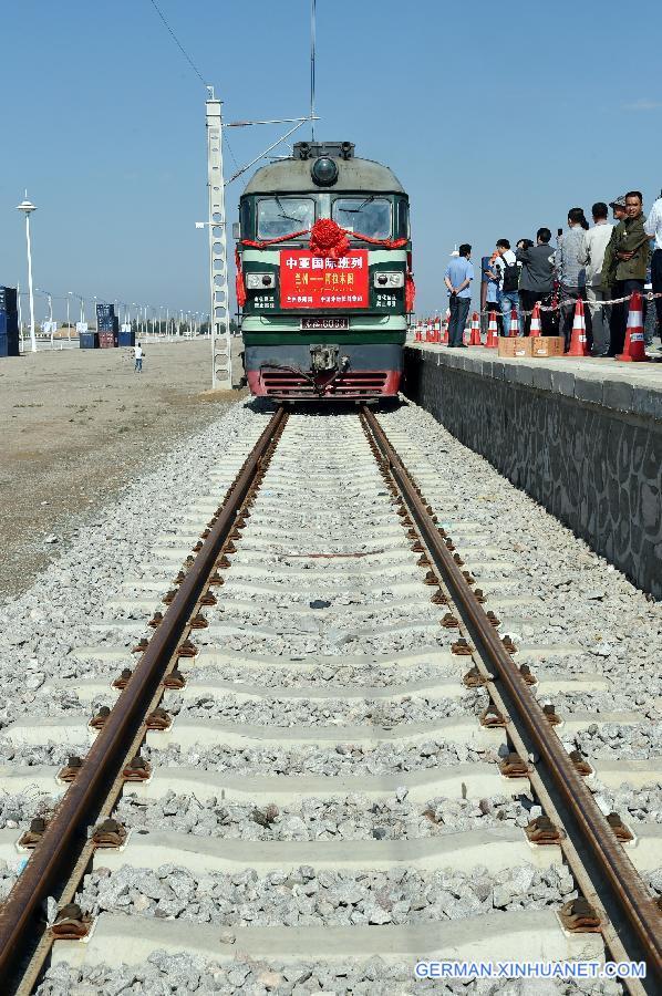 CHINA-LANZHOU-KAZAKHSTAN-FREIGHT TRAIN SERVICE-LAUNCHING (CN)