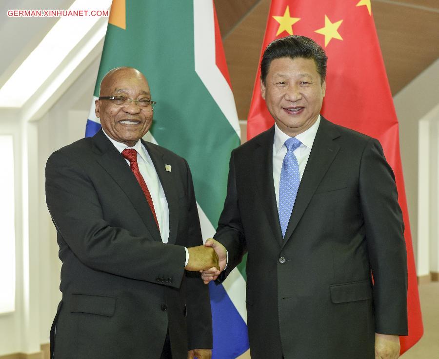 RUSSIA-UFA-CHINA-XI JINPING-JACOB ZUMA-MEETING 