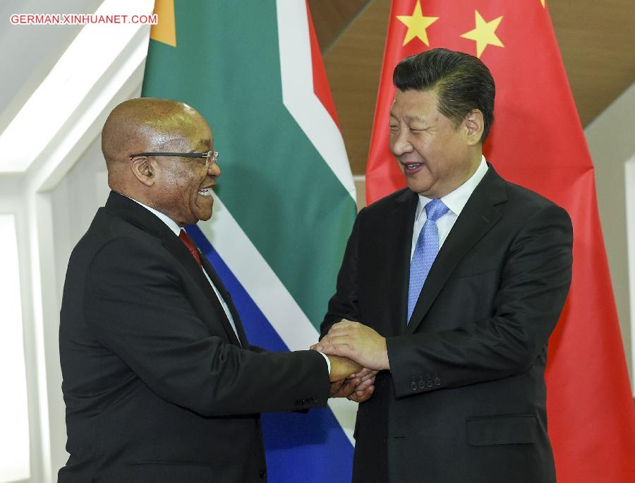 RUSSIA-UFA-CHINA-XI JINPING-JACOB ZUMA-MEETING 