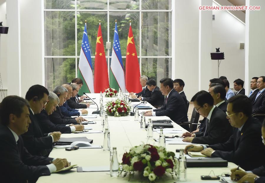 RUSSIA-UFA-CHINA-XI JINPING-UZBEKISTAN-ISLAM KARIMOV-MEETING