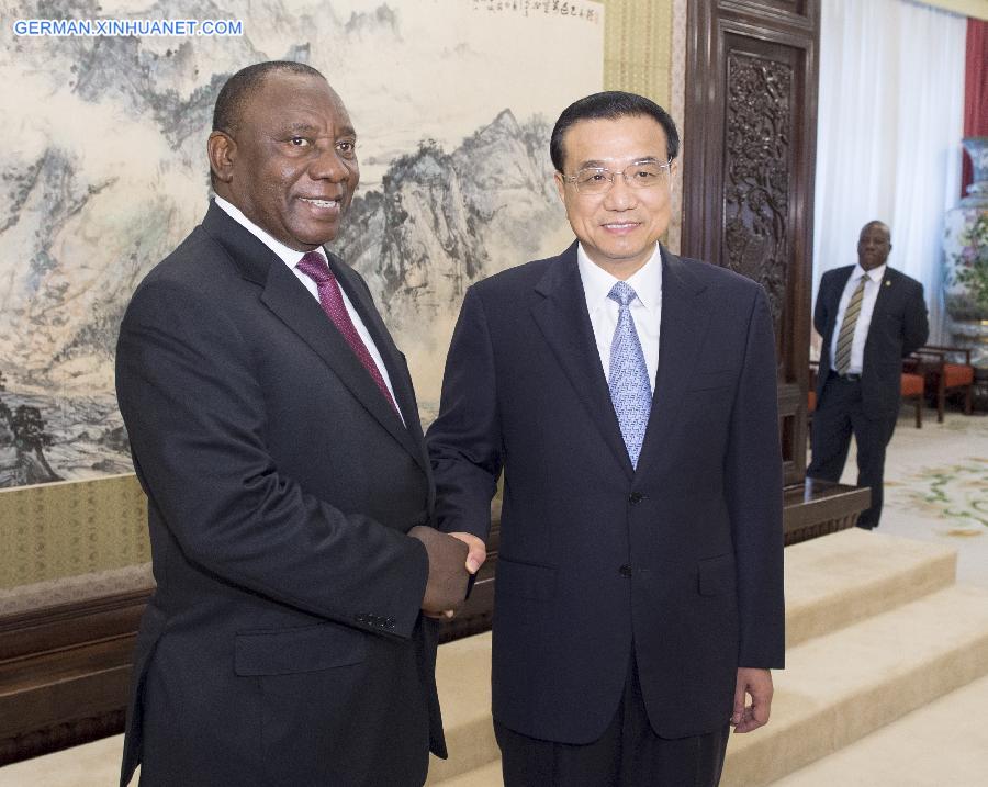 CHINA-BEIJING-LI KEQIANG-S. AFRICA-CYRIL RAMAPHOSA-MEETING (CN)