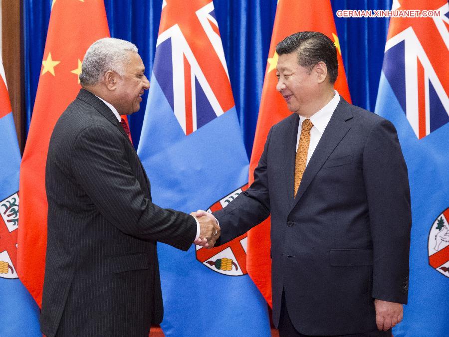 CHINA-BEIJING-XI JINPING-FIJIAN PM-MEETING(CN)