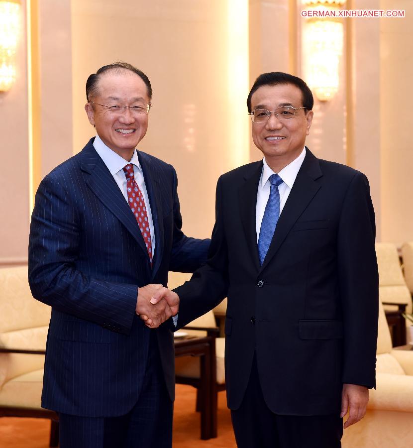 CHINA-BEIJING-LI KEQIANG-WORLD BANK-PRESIDENT-MEETING (CN)